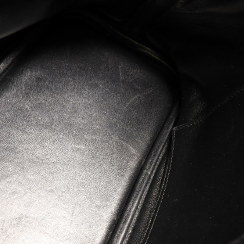 HERMES Clemence皮革Bolide 31銀扣手挽肩背兩用袋Noir-14