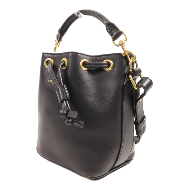 SAINT LAURENT 牛皮皮革Bucket Bag金扣手挽肩背兩用袋-2