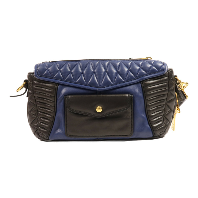 Miu Miu 牛皮皮革Shoulder Bag金扣肩背袋-1