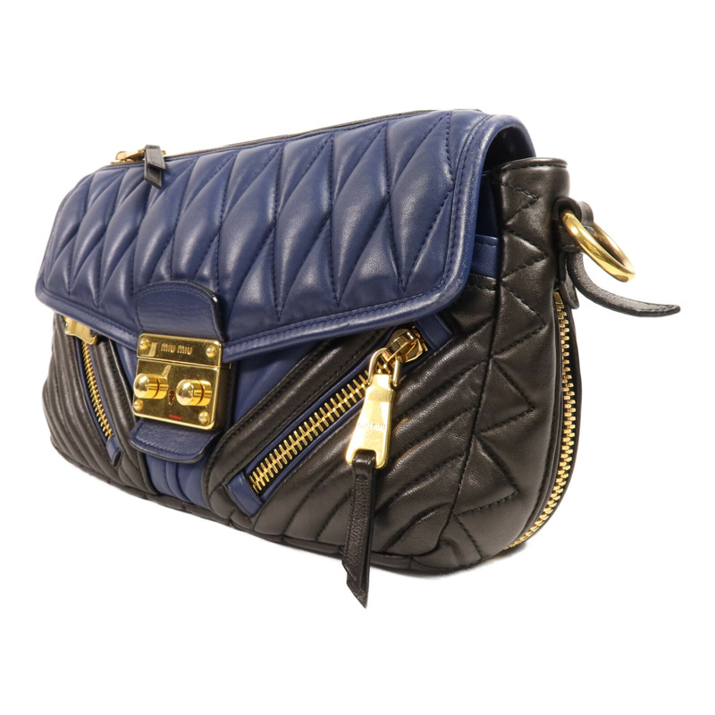 Miu Miu 牛皮皮革Shoulder Bag金扣肩背袋-2