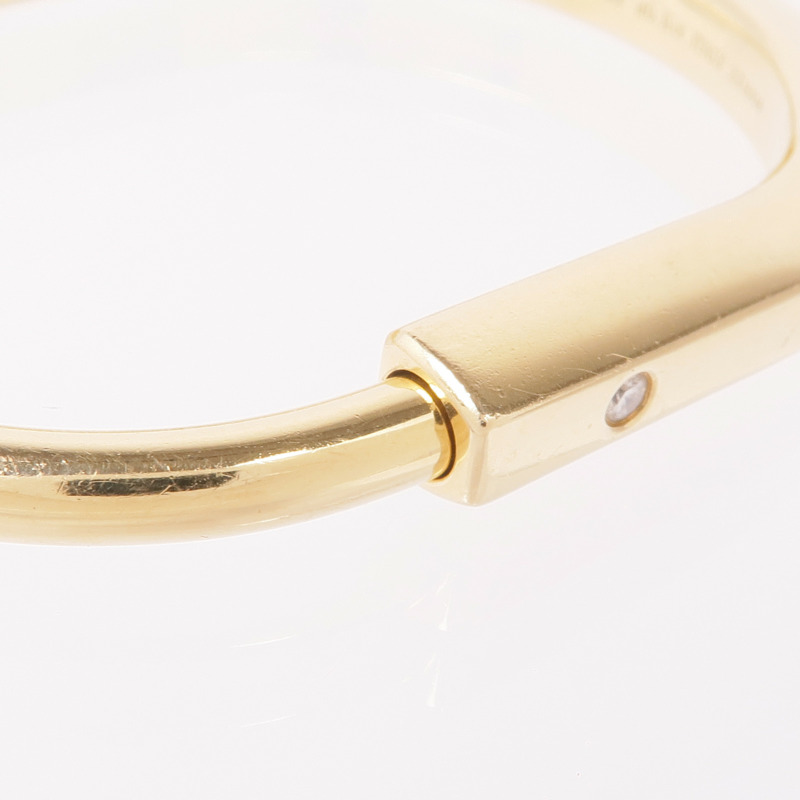 TIFFANY&CO 18K黃金Tiffany Lock鑽石手鐲-5