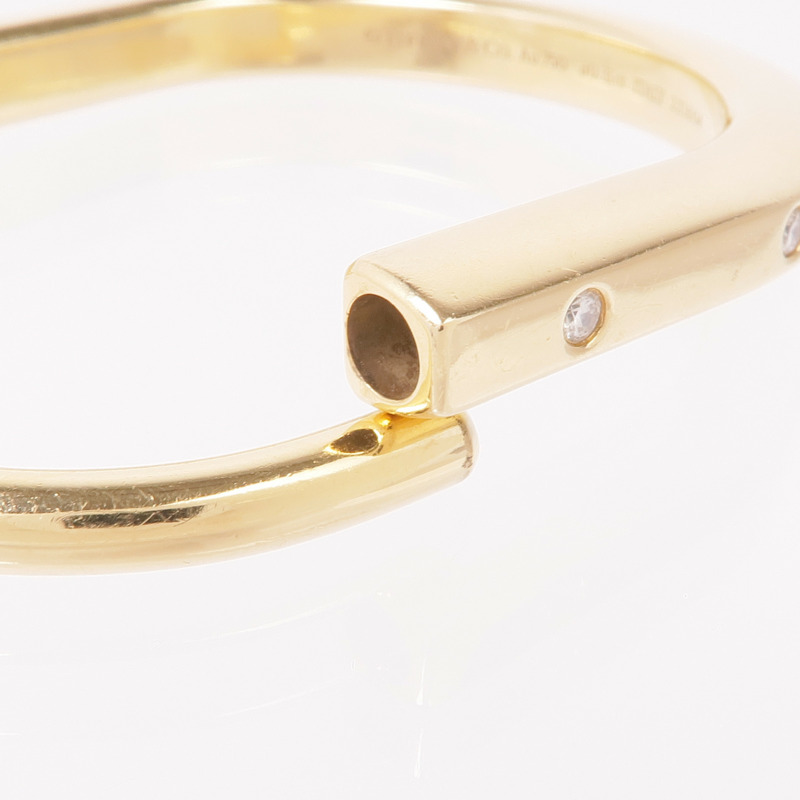 TIFFANY&CO 18K黃金Tiffany Lock鑽石手鐲-6