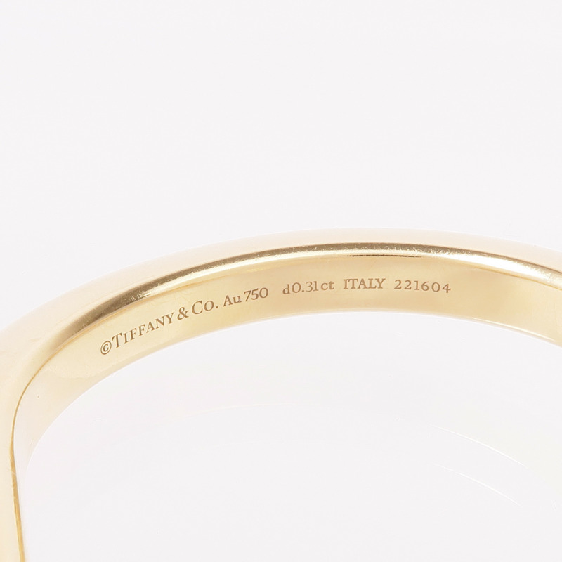 TIFFANY&CO 18K黃金Tiffany Lock鑽石手鐲-7