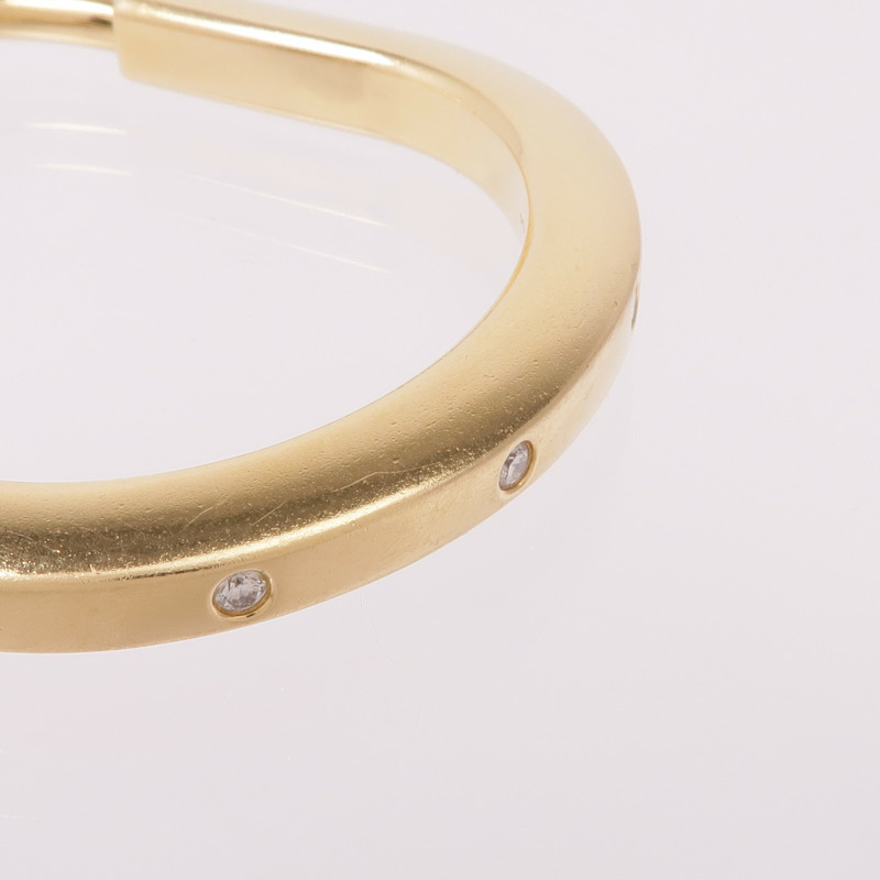 TIFFANY&CO 18K黃金Tiffany Lock鑽石手鐲-8
