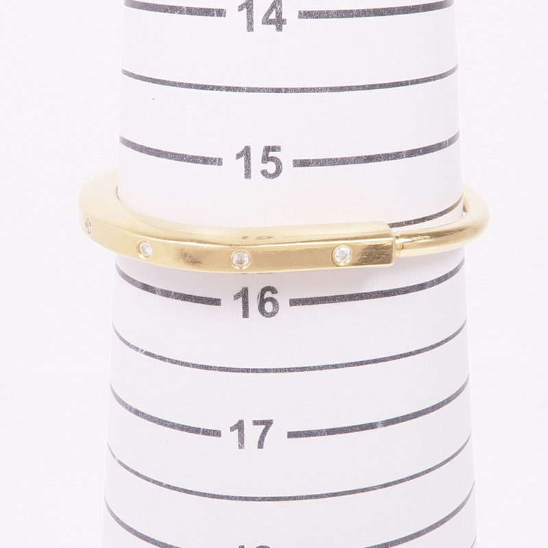 TIFFANY&CO 18K黃金Tiffany Lock鑽石手鐲-10