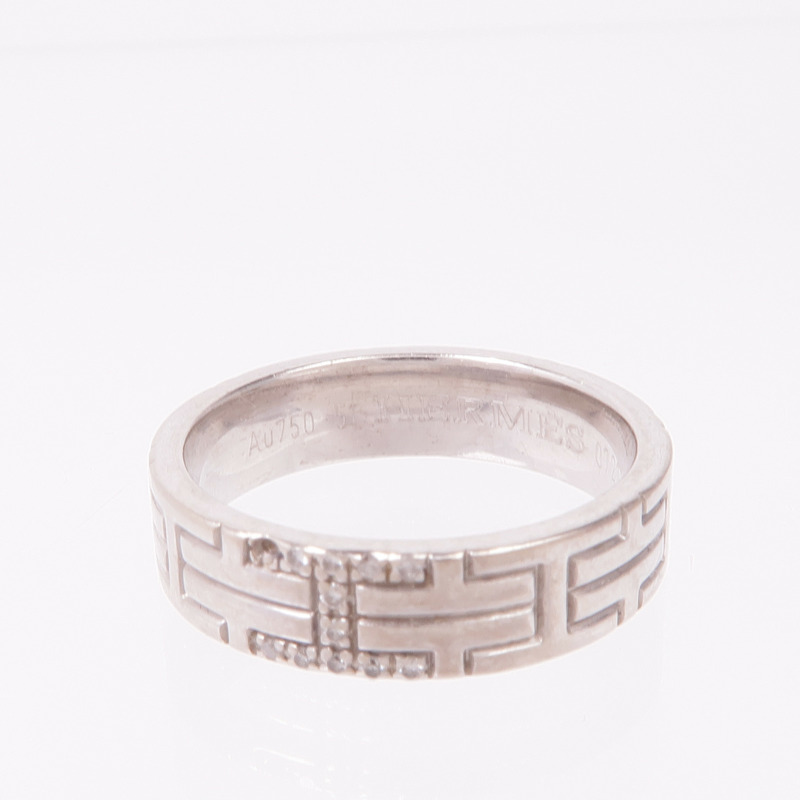 HERMES 18K白金Diamond Ring鑽石戒指Hermes#51/US#5.75-4