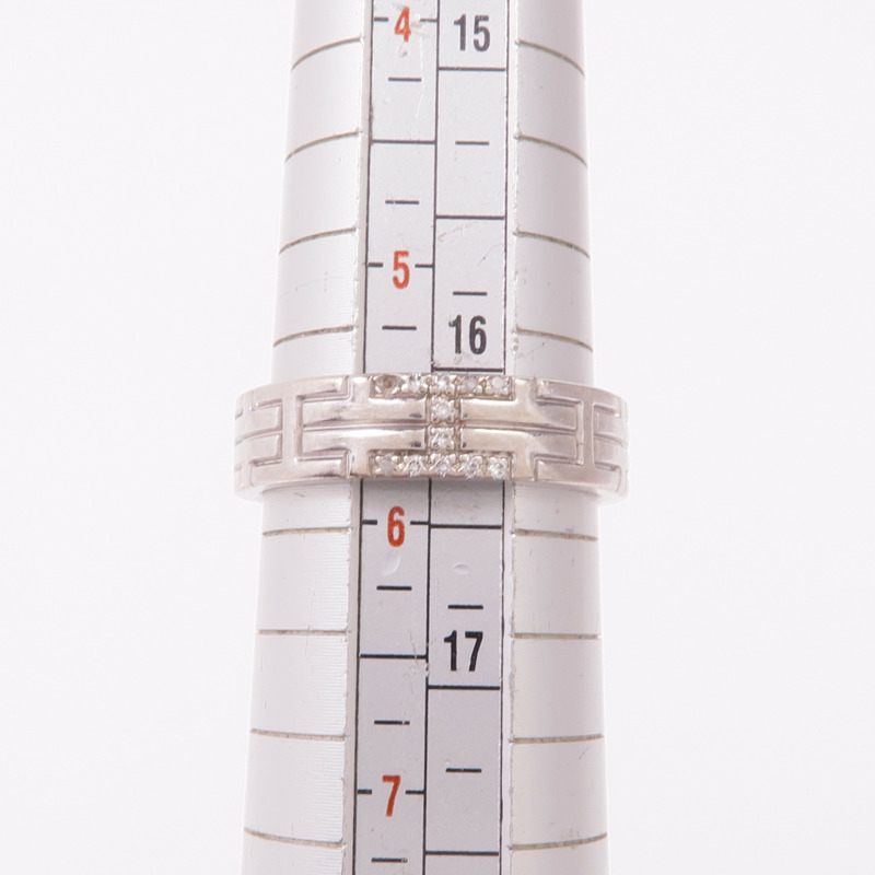 HERMES 18K白金Diamond Ring鑽石戒指Hermes#51/US#5.75-5