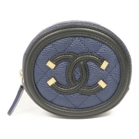 CHANEL 牛皮皮革Coin Case金扣零錢包