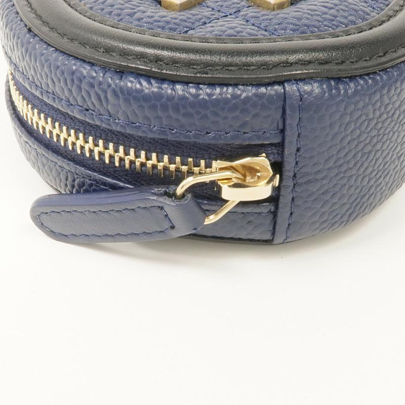 CHANEL 牛皮皮革Coin Case金扣零錢包-6