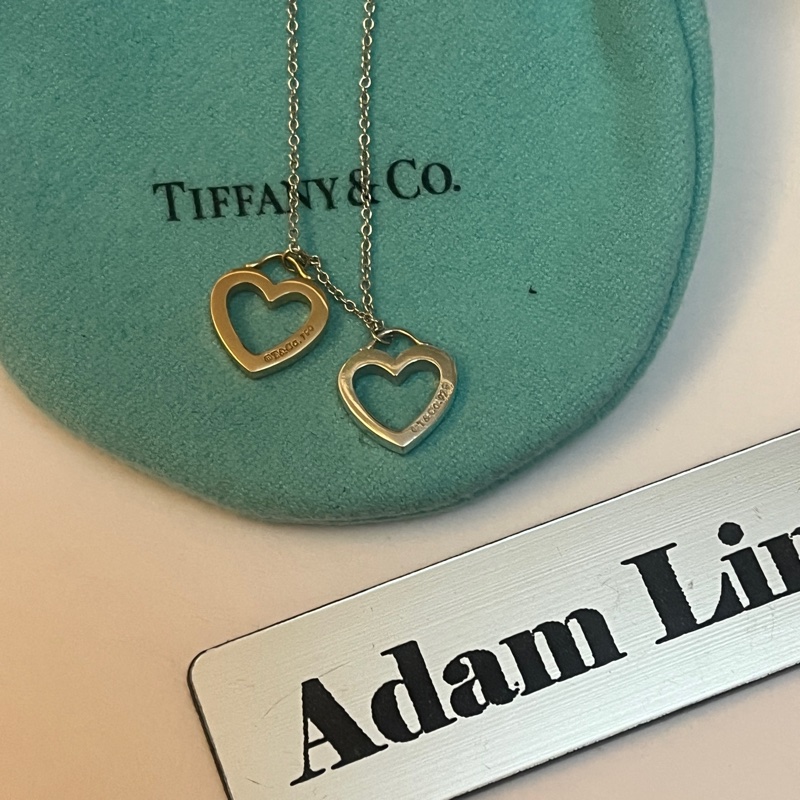 Tiffany & co 雙愛心項鍊-3