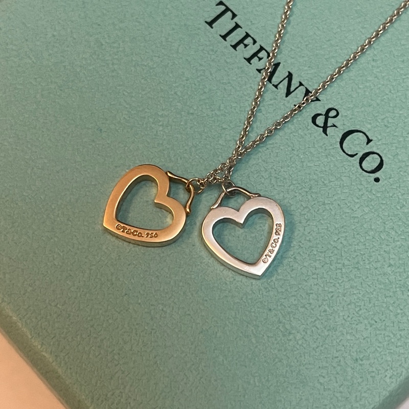 Tiffany & co 雙愛心項鍊-9