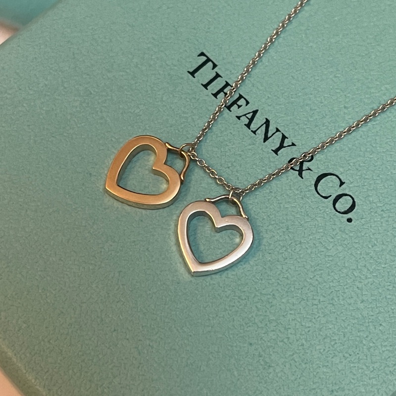 Tiffany & co 雙愛心項鍊-10