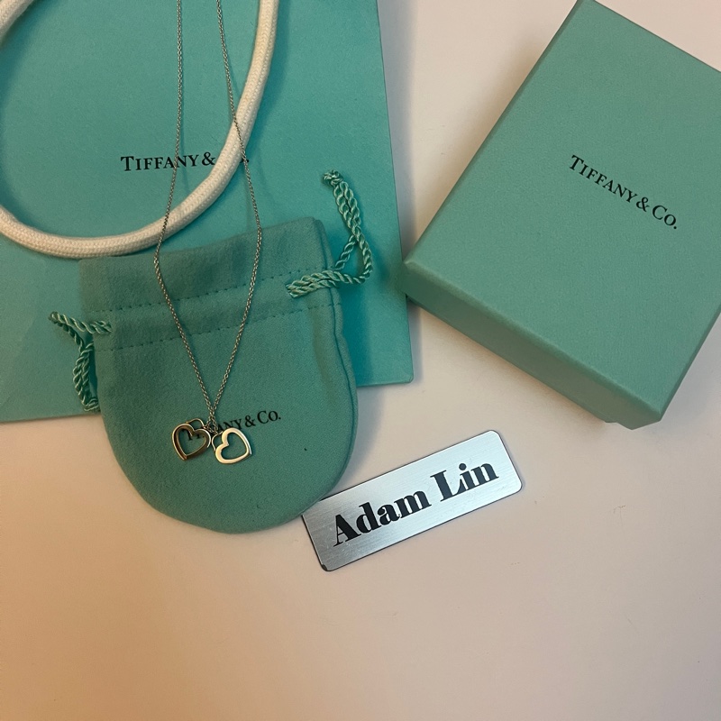 Tiffany & co 雙愛心項鍊-2