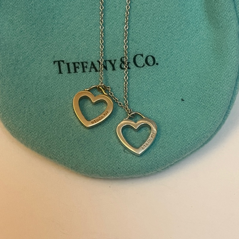 Tiffany & co 雙愛心項鍊-4