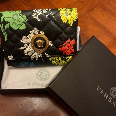 Versace拼花短夾