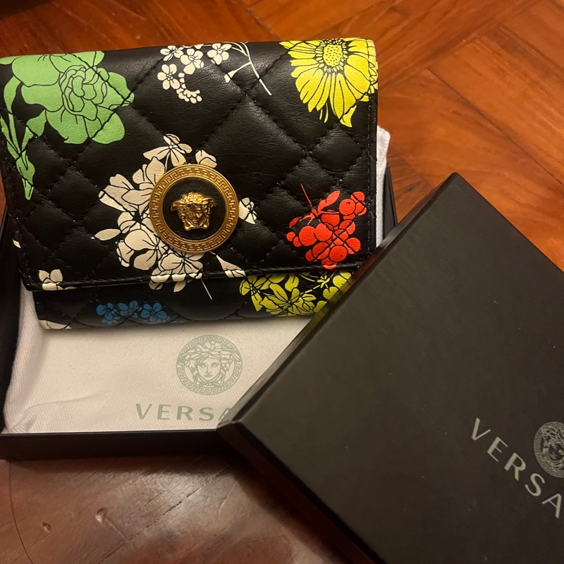 Versace拼花短夾-1