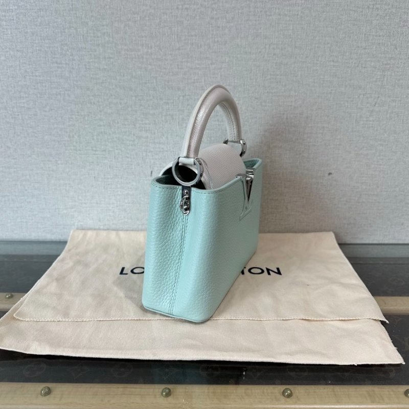 LV水蛇皮拚色Capucines mini手提斜背包 芯片款 20*12*7 全新閒置配件:盒子塵袋購證-1