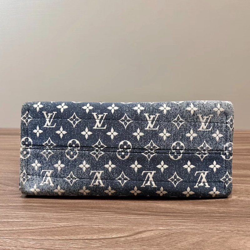 LV 藍色丹寧ontheso中號手提肩背包 芯片款 33*24*14 98新配件塵袋-3