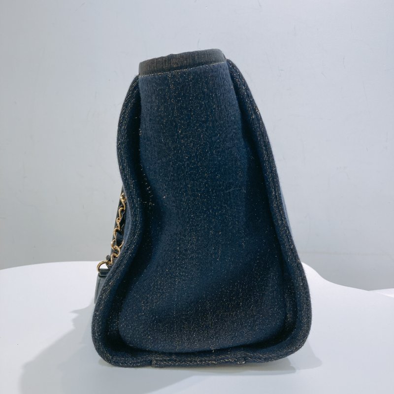 TW4541 Chanel 香奈兒 深藍色 帶閃托特包 中號A67001 Deauville Medium Tote Bag Navy Cnavas-2