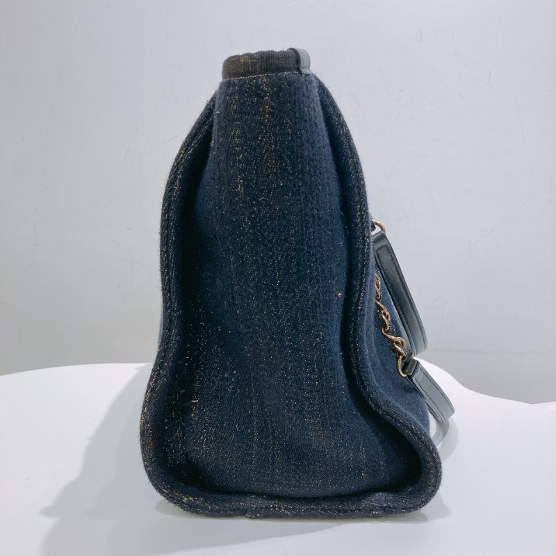 TW4541 Chanel 香奈兒 深藍色 帶閃托特包 中號A67001 Deauville Medium Tote Bag Navy Cnavas-3