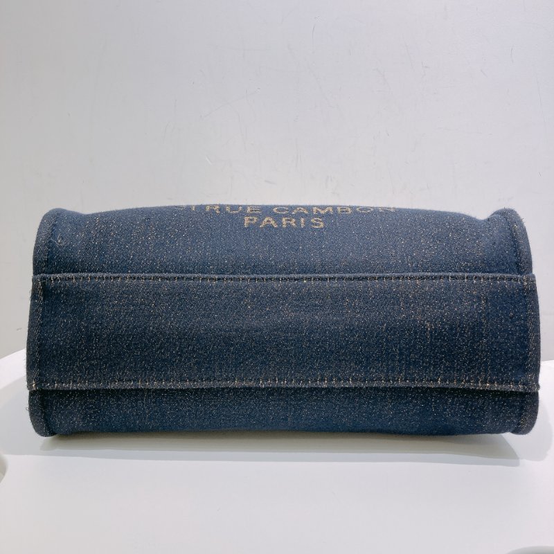 TW4541 Chanel 香奈兒 深藍色 帶閃托特包 中號A67001 Deauville Medium Tote Bag Navy Cnavas-4