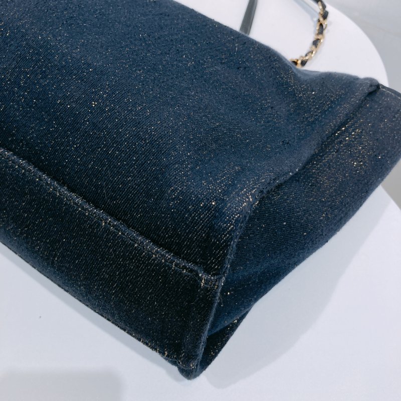 TW4541 Chanel 香奈兒 深藍色 帶閃托特包 中號A67001 Deauville Medium Tote Bag Navy Cnavas-8