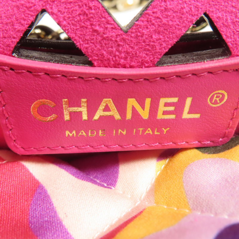 CHANEL 牛皮皮革See Through Flap金扣鏈帶肩背袋-5