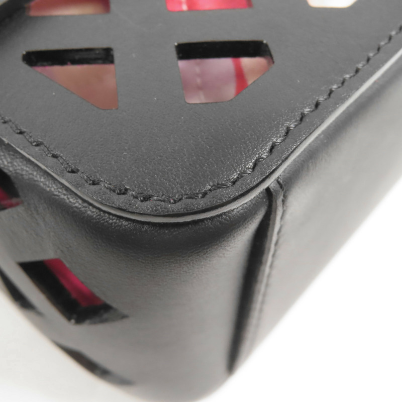 CHANEL 牛皮皮革See Through Flap金扣鏈帶肩背袋-11