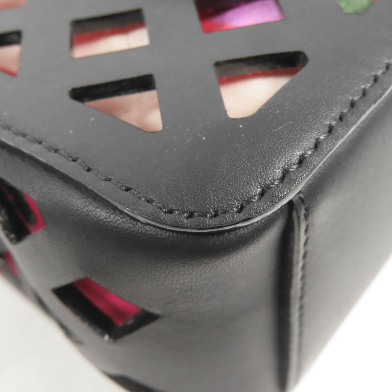 CHANEL 牛皮皮革See Through Flap金扣鏈帶肩背袋-13