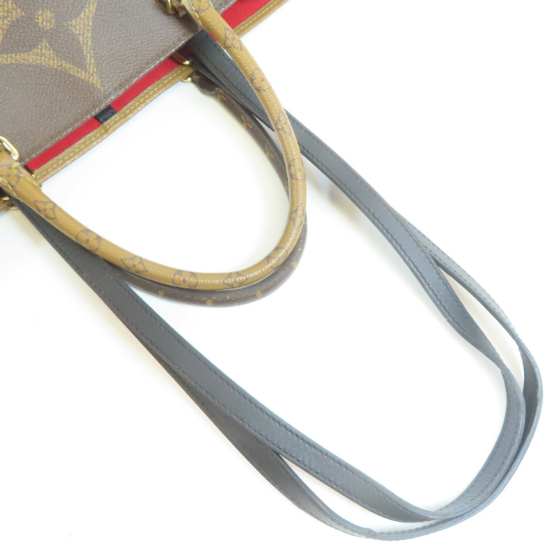 LOUIS VUITTON Monogram Giant OnTheGo GM金扣手挽肩背兩用袋-6