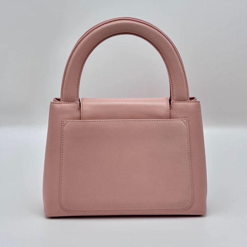 CHANEL 櫻花粉金扣vintage kelly 20*14*7 98新配件塵袋保卡-1