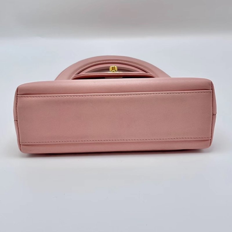 CHANEL 櫻花粉金扣vintage kelly 20*14*7 98新配件塵袋保卡-3