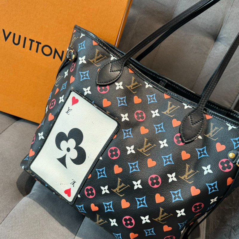 *SHIHNA名牌精品*LV 撲克牌系列手提托特包-5