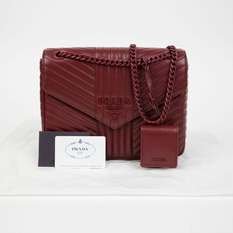 PRADA 1BD226 鏈條單肩斜背包-0