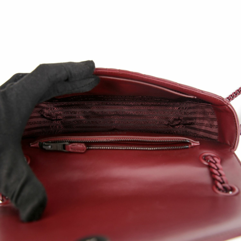 PRADA 1BD226 鏈條單肩斜背包-7