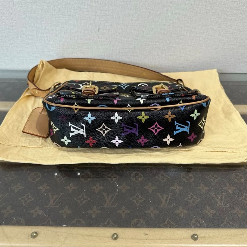 LV 黑三彩肩背劍橋包26*17*8 98新配件塵袋-2