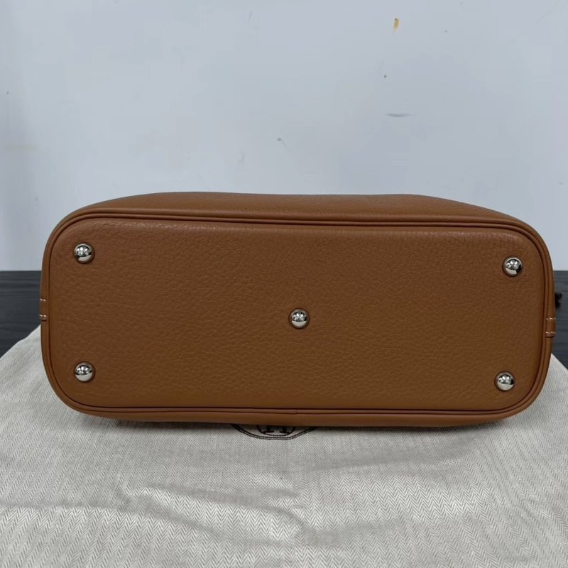 HERMES Bolide金棕色銀扣保齡球包31手提肩背斜背包31*23*12 99新配件塵袋鑰匙鎖-3