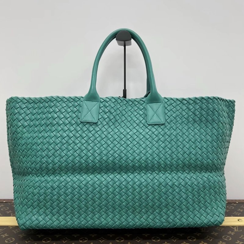 BV 綠色Cabat大號編織菜籃子托特包45*30*23 99新配件塵袋-1