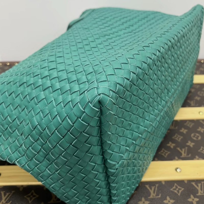 BV 綠色Cabat大號編織菜籃子托特包45*30*23 99新配件塵袋-2