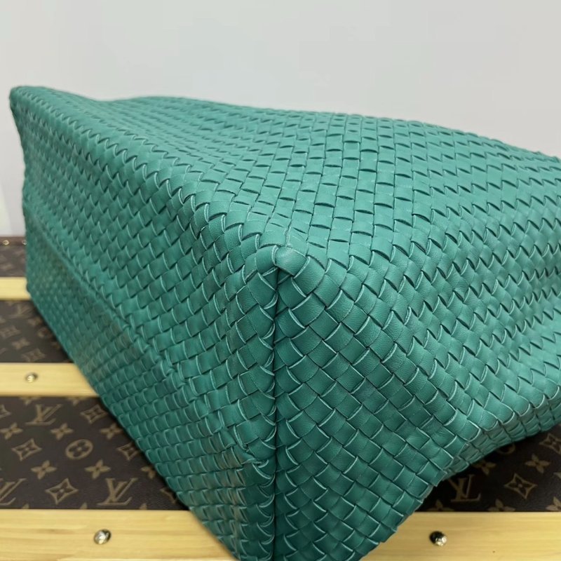 BV 綠色Cabat大號編織菜籃子托特包45*30*23 99新配件塵袋-3