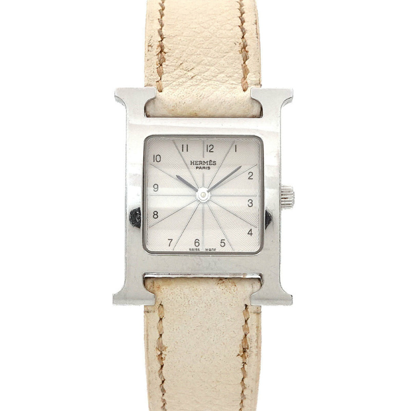 愛馬仕 H Watch HH1 210 女士銀色和白色石英錶-1