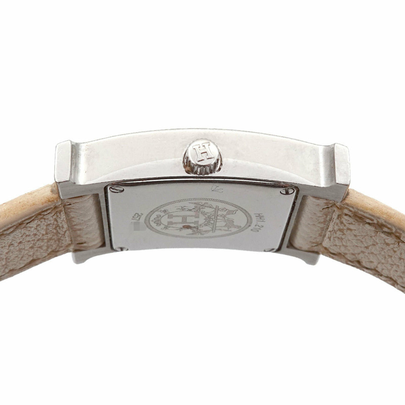 愛馬仕 H Watch HH1 210 女士銀色和白色石英錶-5