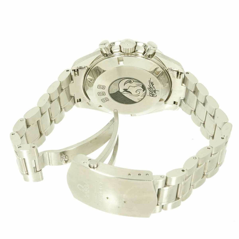 歐米茄超霸專業3571 50 Galaxy Express 999 男士腕錶 黑色 手動上鍊-4