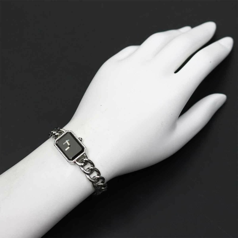 香奈兒 Premiere H3252 鑲鑽錶圈女錶 黑色石英錶-2