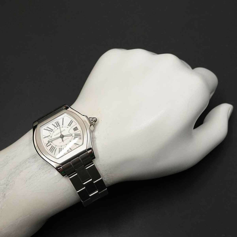 卡地亞 Roadster LM W6206017 男士腕錶,附日期顯示,銀色,自動上鍊-2