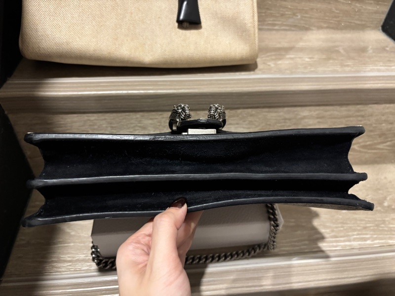 Gucci Dionysus中號酒神包 米色/黑色-3