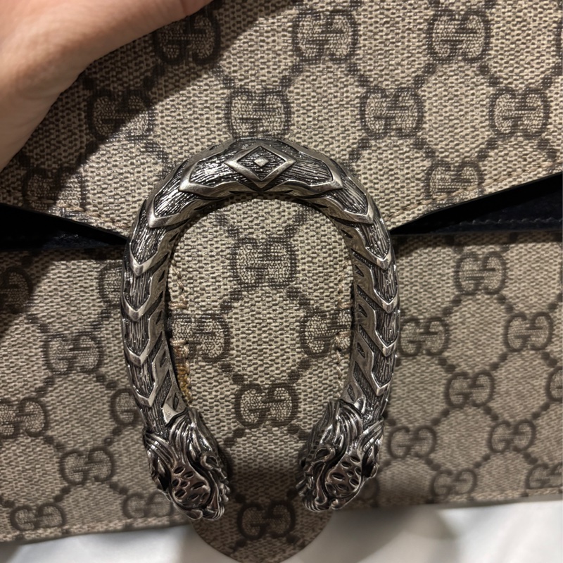 Gucci Dionysus中號酒神包 米色/黑色-10