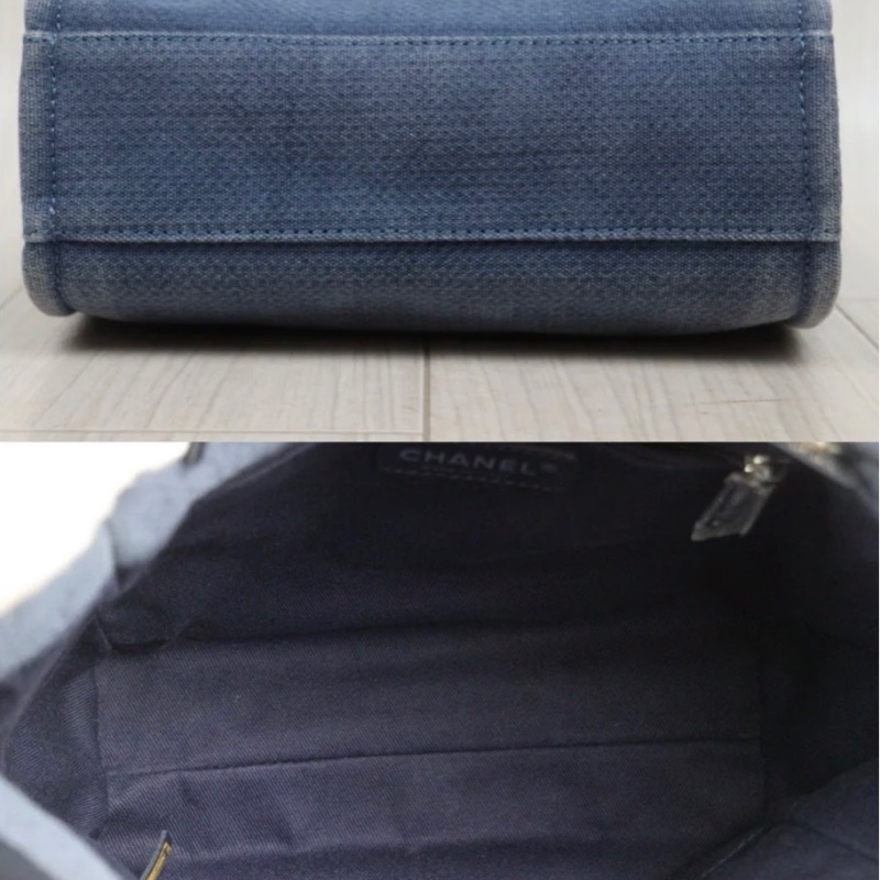 「JL精品代購」9新 Chanel 香奈兒 藍色 沙灘包 pm-5