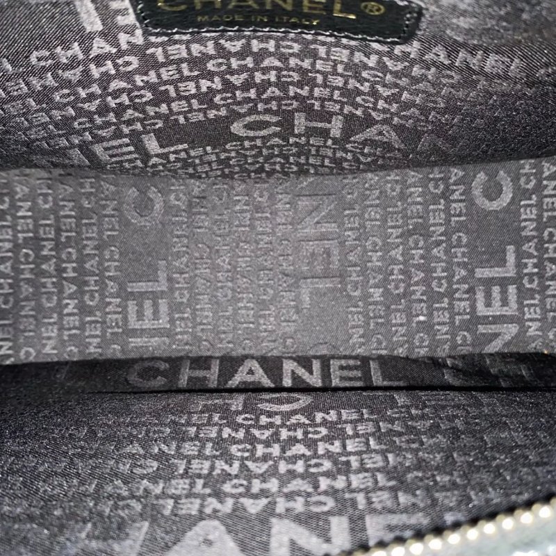 CHANEL 黑金中古冰格手提托特包25*21.5*8 98新配件塵袋-4