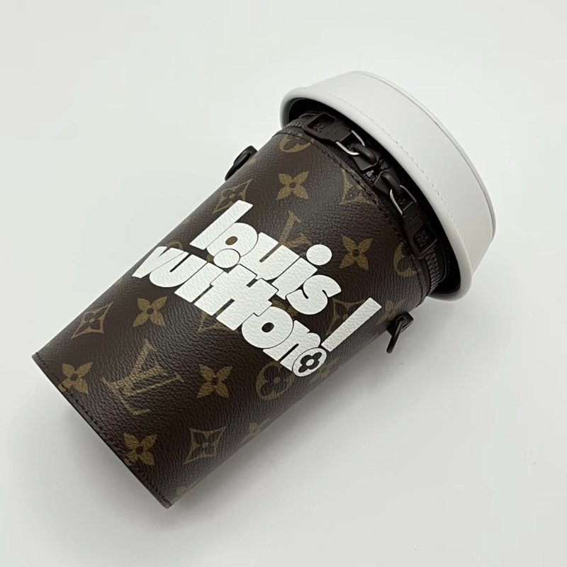 LV 老花 CoffeeCupMNG咖啡可樂杯 芯片款14*19*9 98新配件塵袋-2